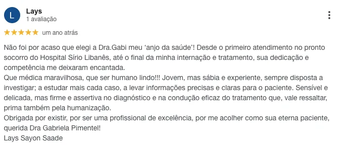 Avaliação de paciente 2